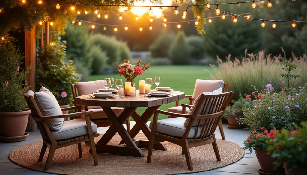 découvrez nos conseils pour aménager un coin repas cosy en extérieur : idées déco, choix de mobilier et astuces pour profiter pleinement de vos repas en plein air, quelle que soit la saison.