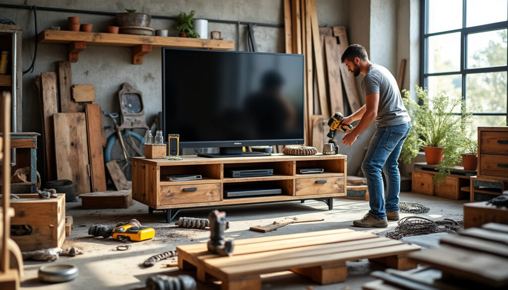 découvrez comment fabriquer un meuble tv unique et écologique en utilisant des matériaux recyclés. suivez nos conseils pratiques pour un mobilier durable, économique et personnalisé !