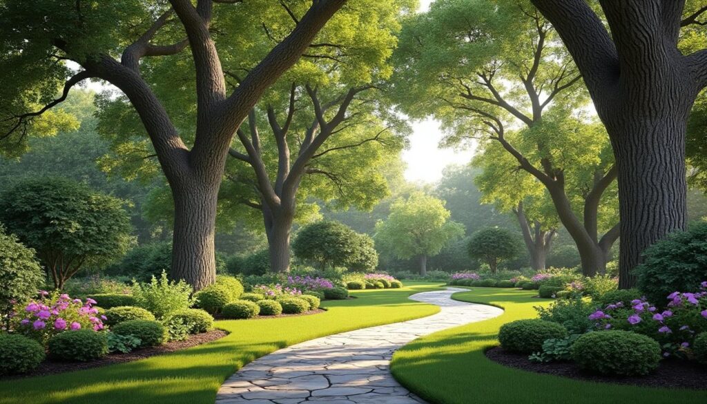 apprenez à concevoir un aménagement paysager harmonieux autour des arbres pour valoriser votre jardin tout en respectant l'écosystème naturel.