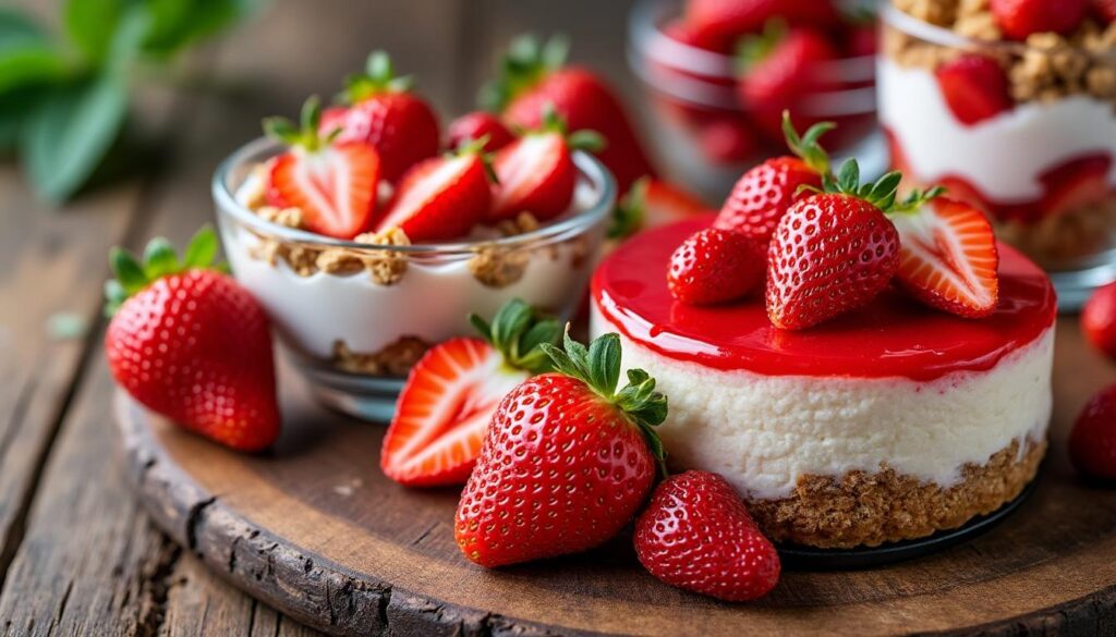 découvrez nos recettes gourmandes et sucrées à base de fraises, parfaites pour éveiller vos papilles et régaler toute la famille.