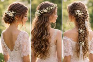 découvrez des coiffures bohèmes élégantes spécialement conçues pour les cheveux longs, parfaites pour ajouter une touche de charme naturel et romantique à votre journée de mariage.