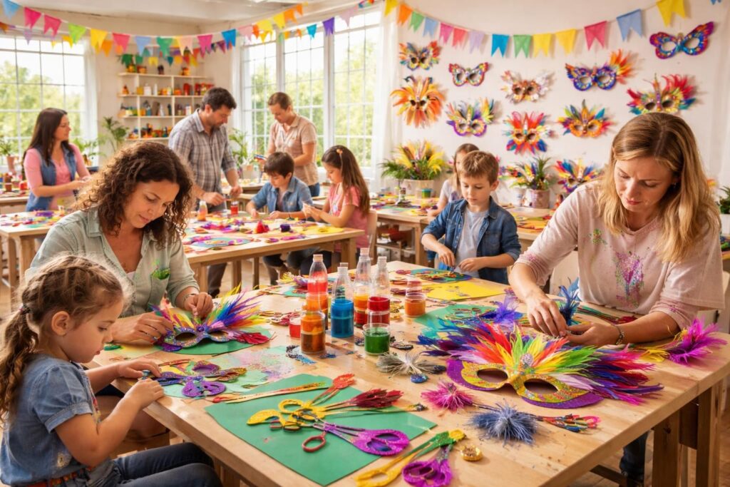 participez à notre atelier créatif et découvrez des activités manuelles pour un carnaval vibrant et coloré. idéal pour petits et grands, laissez libre cours à votre imagination !
