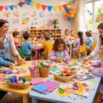 participez aux ateliers ludiques et créatifs pour le carnaval à la crèche, une occasion idéale pour éveiller l'imagination des enfants tout en s'amusant.