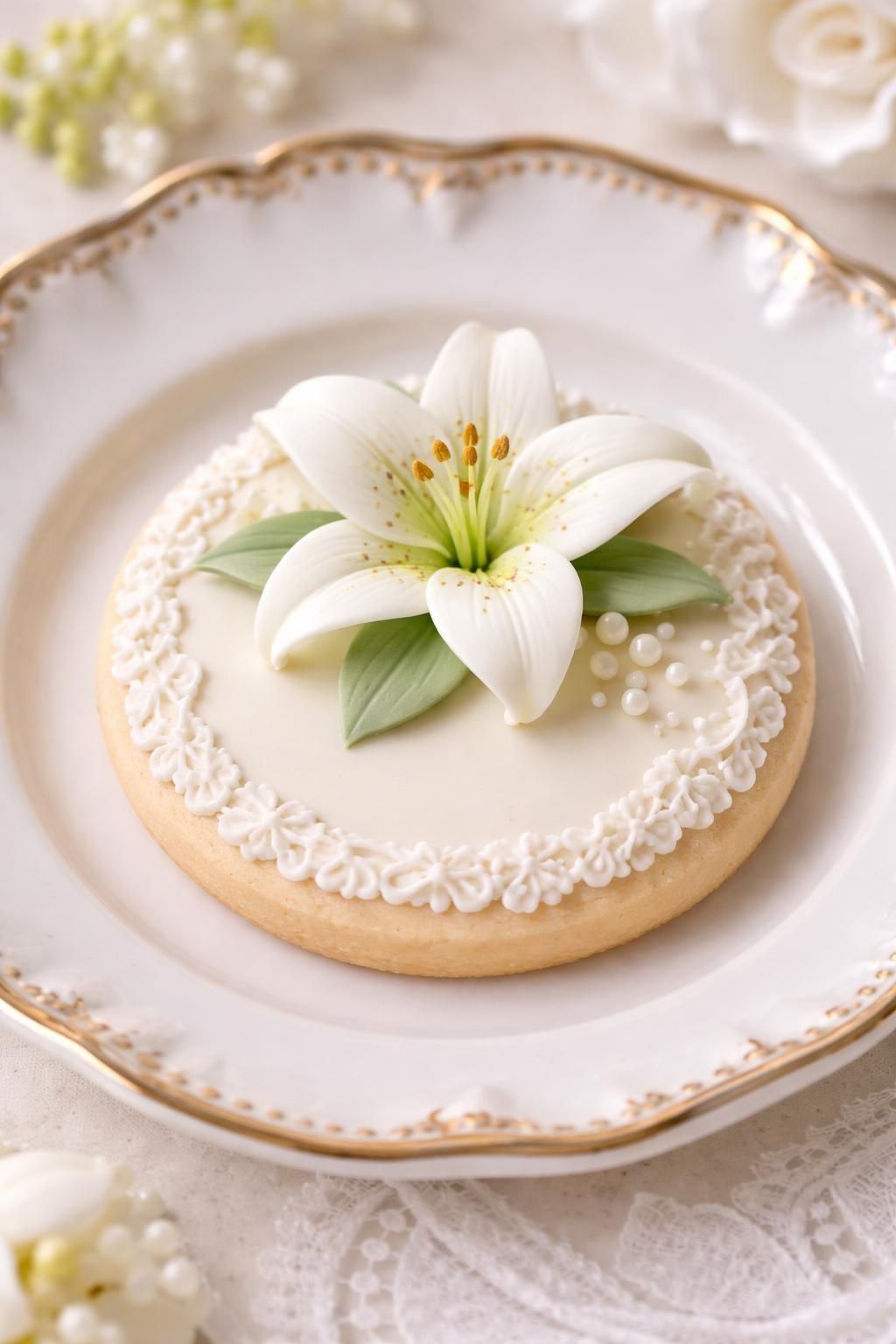 découvrez notre cookie à la fleur de lys blanche, alliant douceur et élégance pour une expérience gustative raffinée et délicate.