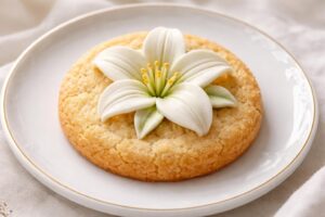 découvrez notre cookie à la fleur de lys blanche, alliant douceur et élégance pour une expérience gustative unique et raffinée.