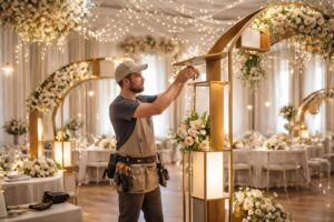 embellissez votre salle des fêtes avec l'expertise d'un artisan décorateur et des structures modulables personnalisées pour une décoration unique et sur-mesure.