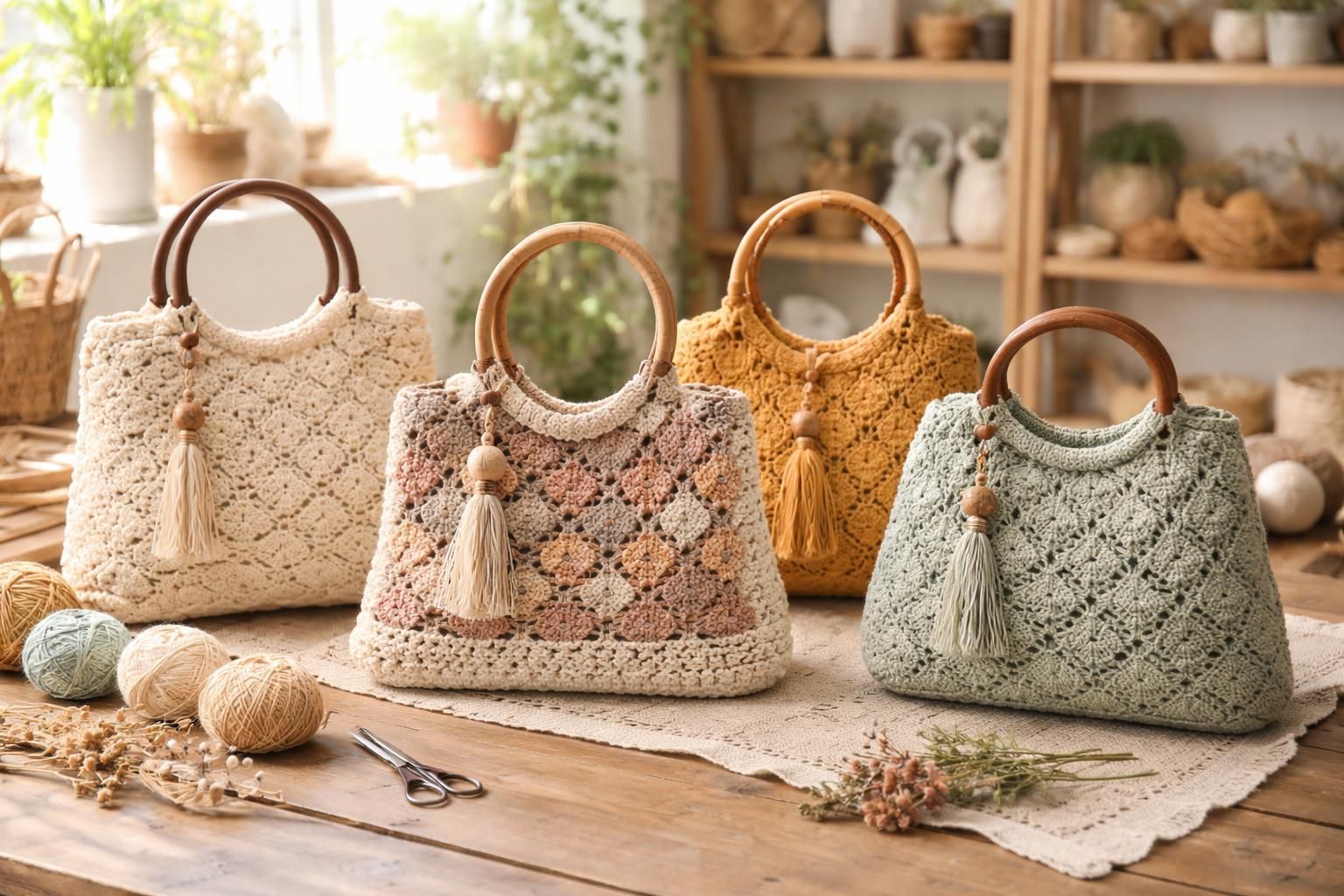 découvrez notre collection exclusive de sacs en crochet faits main, alliant savoir-faire traditionnel et design unique pour un style authentique.