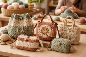 explorez notre collection exclusive de sacs en crochet faits main, alliant savoir-faire artisanal et design unique pour un style authenticité et originalité.