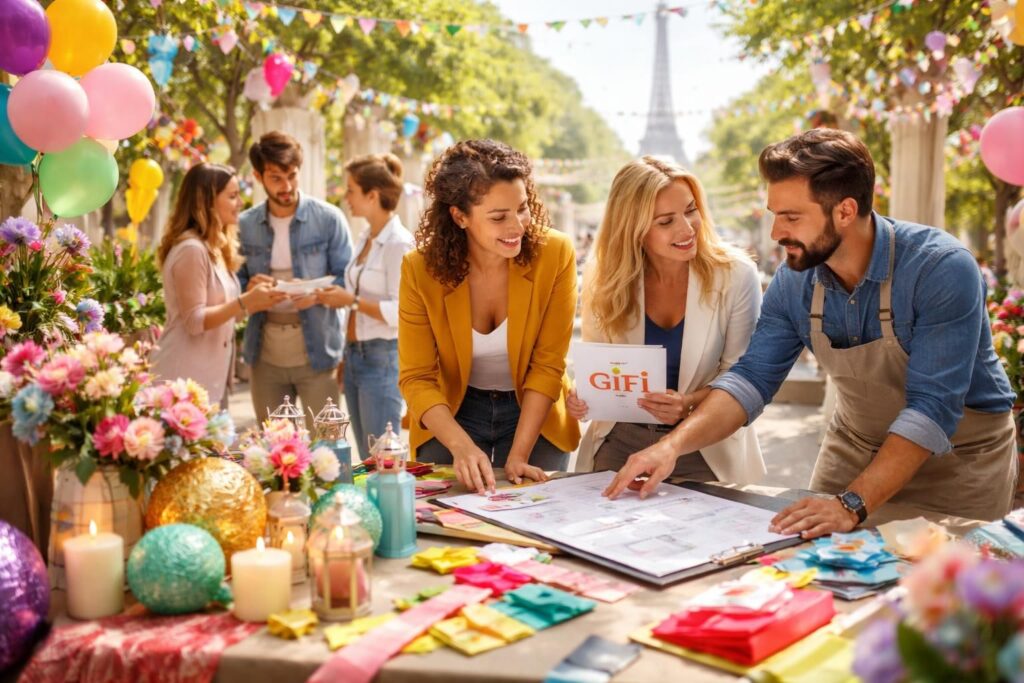 boostez votre activité de décoration événementielle en collaboration avec action, gifi et les wedding planners parisiens pour des événements uniques et réussis.