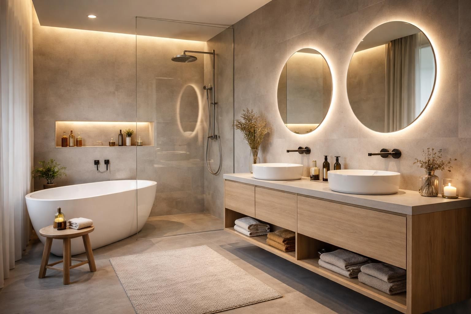 découvrez comment associer le gris et le bois pour créer une salle de bains chaleureuse et contemporaine, alliant élégance naturelle et design moderne.