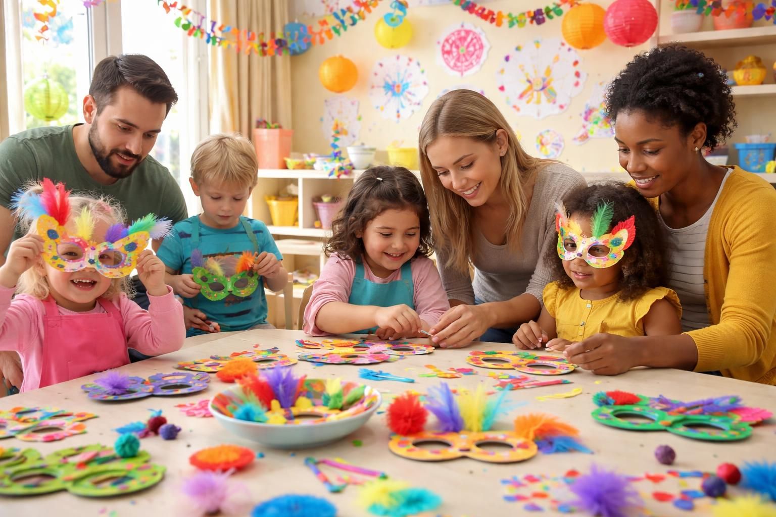 découvrez des idées créatives de bricolage pour animer le carnaval à la crèche, avec des activités ludiques et adaptées aux tout-petits.