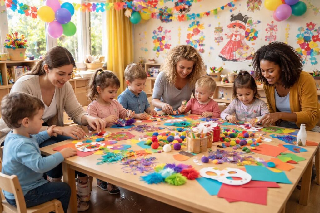 découvrez des idées créatives de bricolage simples et amusantes pour organiser un carnaval inoubliable à la crèche, adaptées aux tout-petits.