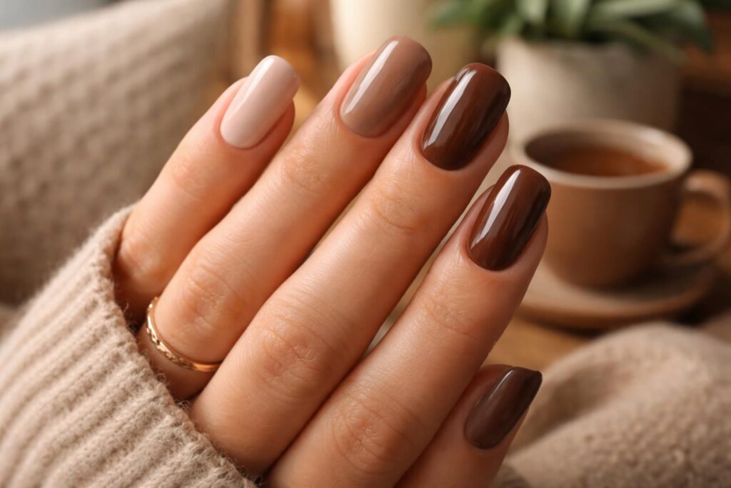 découvrez l'art des ongles en nuances de marron, alliant élégance et chaleur pour sublimer vos mains avec style et raffinement.