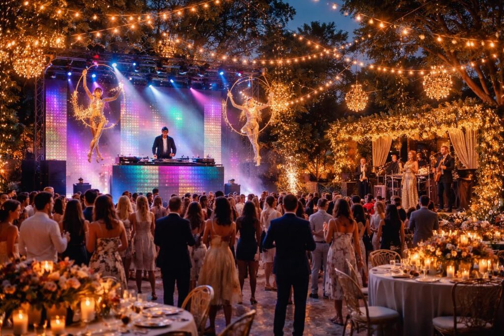 organisez des fêtes inoubliables avec nos spectacles décoratifs, dj animations et concerts privés personnalisés pour tous vos événements.