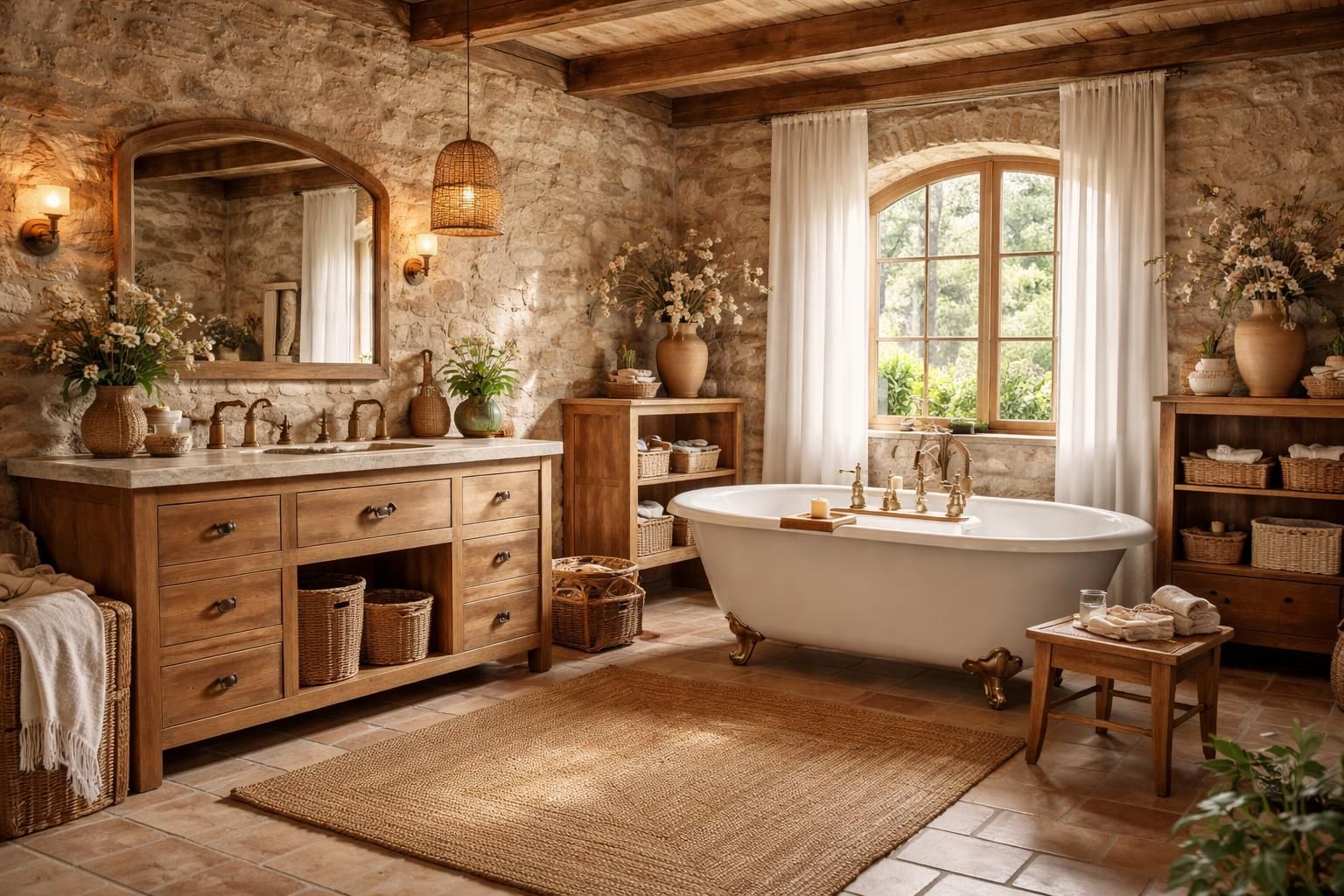 découvrez des salles de bains au charme authentique de la campagne, alliant douceur et naturel pour créer un véritable havre de bien-être chez vous.