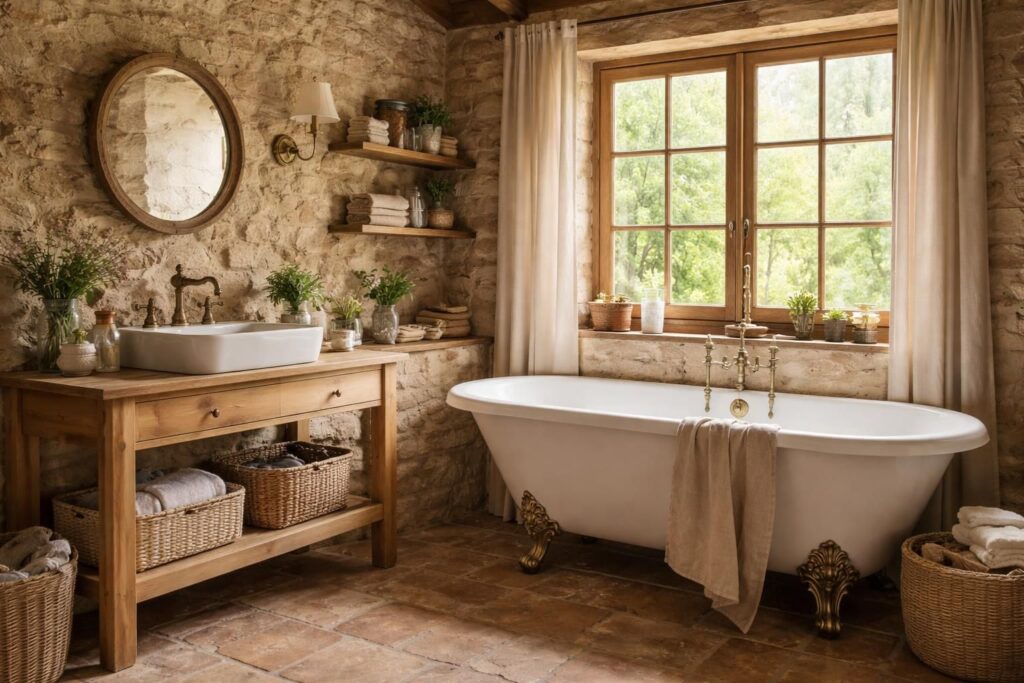 découvrez des salles de bains au charme authentique de la campagne, alliant douceur et naturel pour créer un véritable havre de paix chez vous.