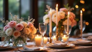 découvrez comment harmoniser fleurs et bougies pour créer une ambiance romantique parfaite lors de votre fête, avec des astuces simples et élégantes.