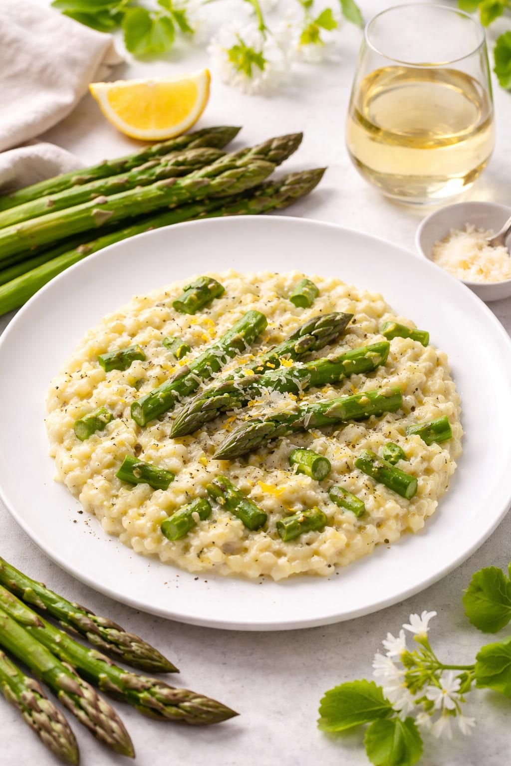 découvrez notre recette printanière de risotto aux asperges vertes, un plat savoureux et crémeux parfait pour éveiller vos papilles au goût frais et délicat des asperges.