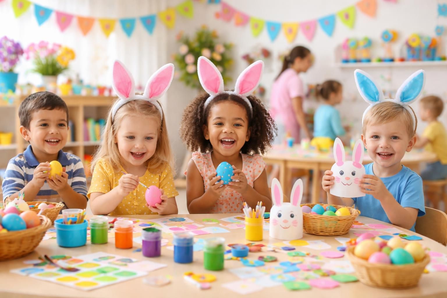 découvrez des idées créatives d'activités de pâques adaptées à la crèche pour éveiller les tout-petits avec des jeux ludiques et des ateliers artistiques.