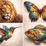 découvrez comment les animaux prennent vie à travers de magnifiques mosaïques colorées, alliant art et nature pour sublimer chaque création.