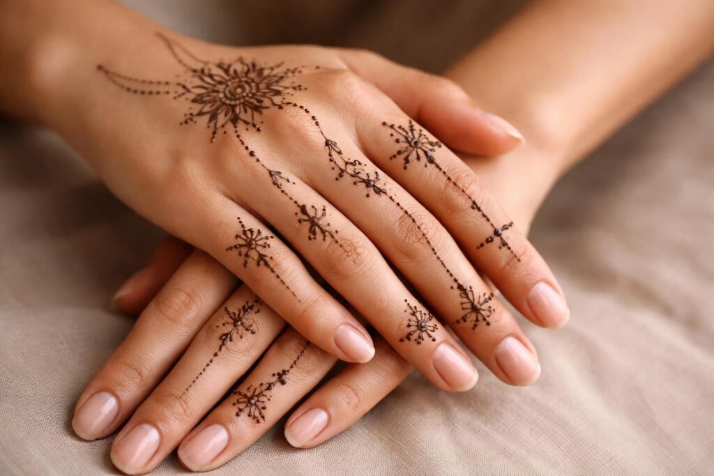 découvrez des motifs de henné simples et élégants pour sublimer vos mains avec finesse et originalité. idéal pour toutes les occasions.