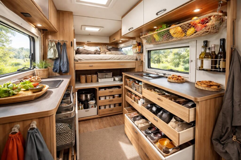 découvrez des astuces ingénieuses pour optimiser le rangement dans votre camping-car et profiter d'un espace organisé et fonctionnel lors de vos voyages.