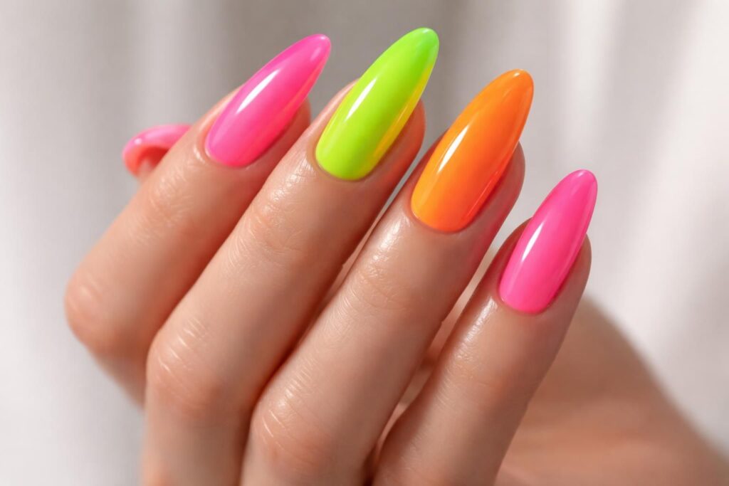 découvrez éclat néon, la tendance gel fluo qui sublime vos ongles avec des couleurs vives et éclatantes pour un look moderne et stylé.