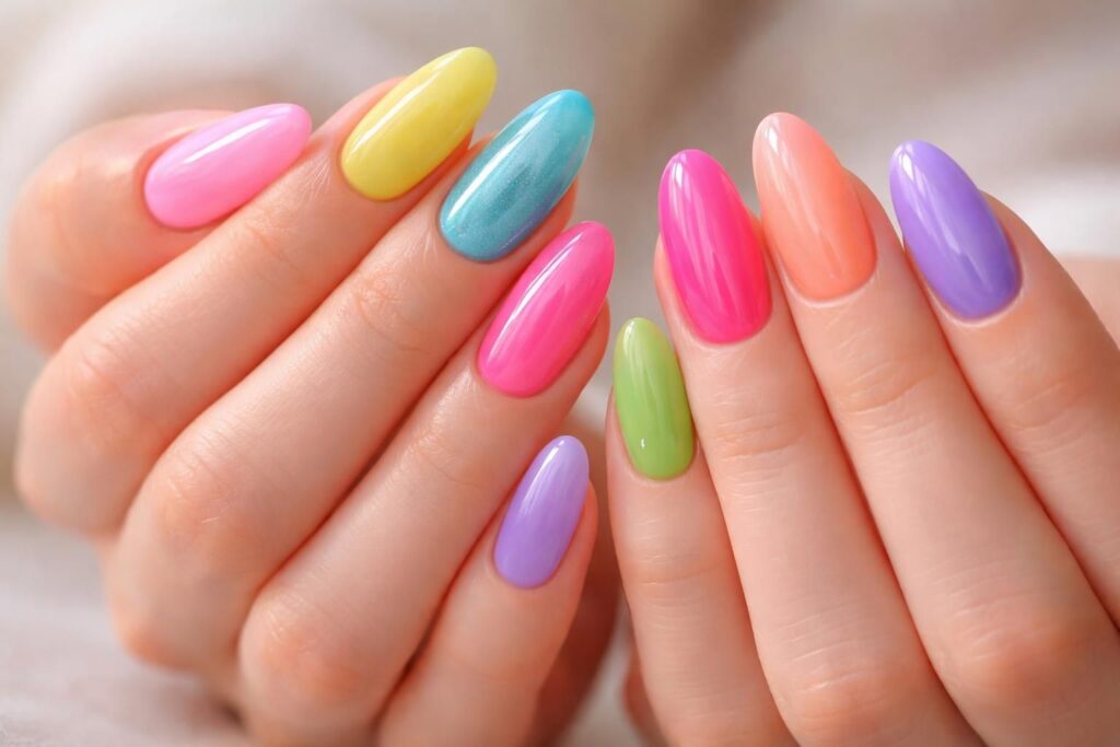 découvrez comment exprimer votre style unique avec des ongles en gel aux mille couleurs éclatantes pour une beauté tendance et personnalisée.