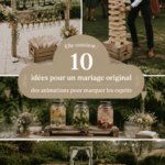 Animations originales pour un mariage illustrant des invités heureux et engagés.