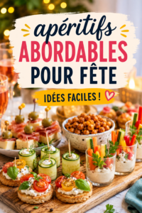 Assortiment d'apéritifs économiques sur une table de fête