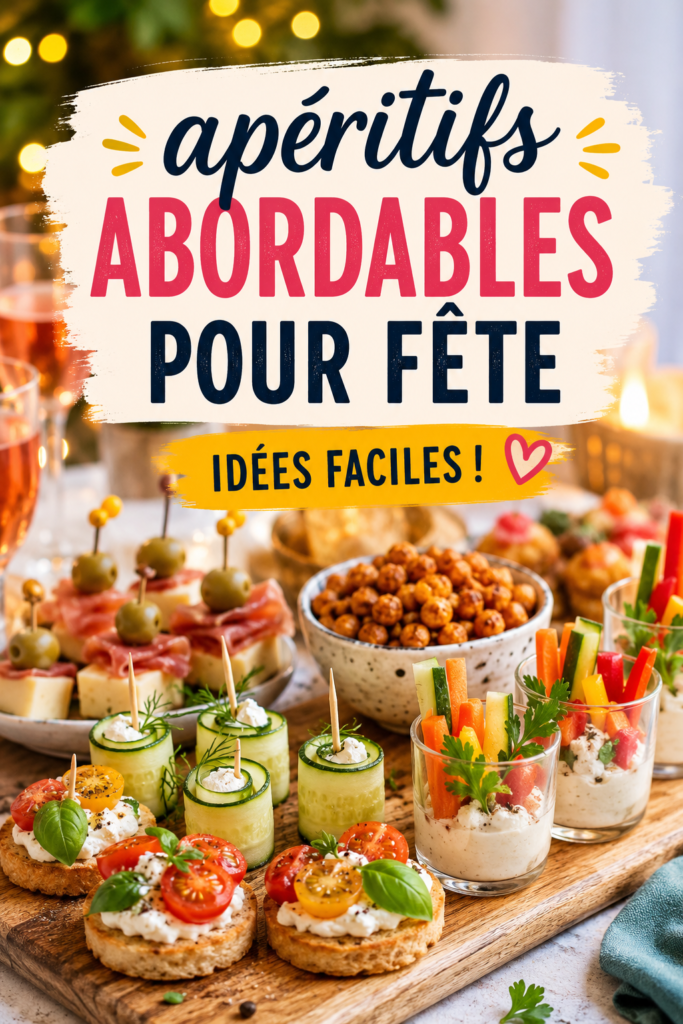 Assortiment d'apéritifs économiques sur une table de fête