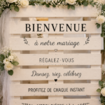 Autocollants personnalisés pour la décoration de mariage.