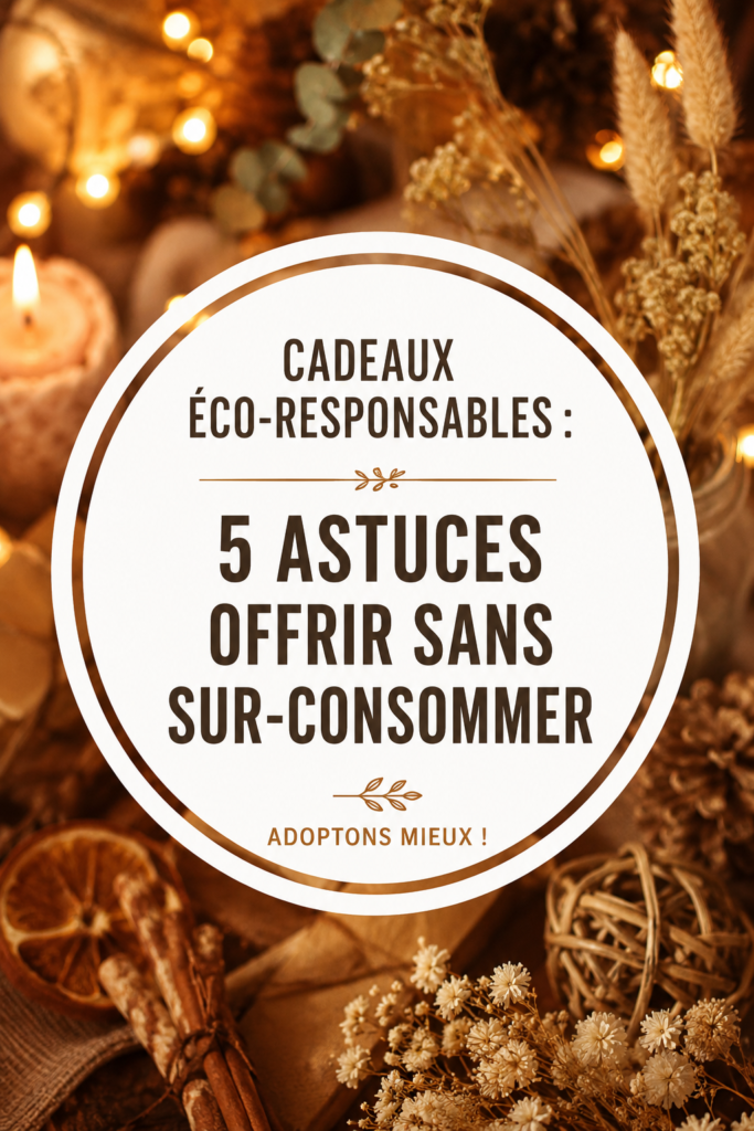 Un assortiment de cadeaux éco-responsables emballés avec soin