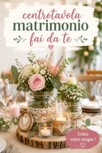Un élégant centre de table de mariage fait maison avec des fleurs et des bougies.