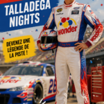 Costume inspiré de Talladega Nights avec une veste colorée et un pantalon assorti.