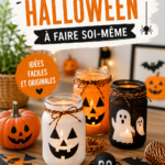 Foyer décoré pour Halloween avec des accessoires faits maison
