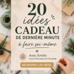 Idées de cadeaux DIY de dernière minute sur une table avec des matériaux