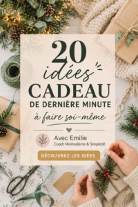 Idées de cadeaux DIY de dernière minute sur une table avec des matériaux