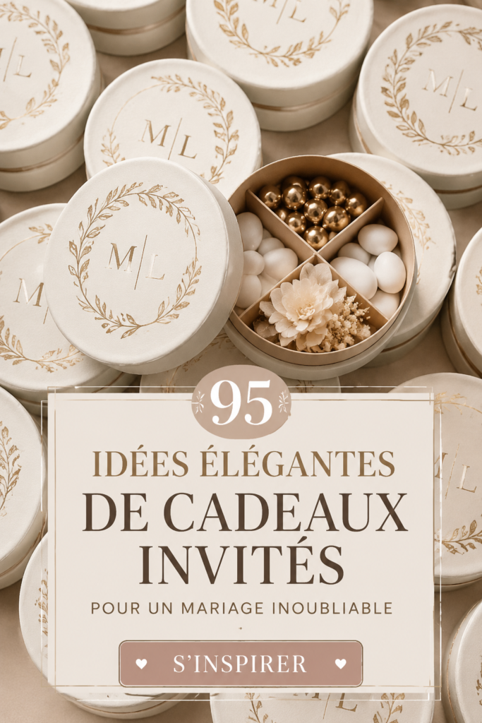 Idées de cadeaux de mariage élégants pour invités