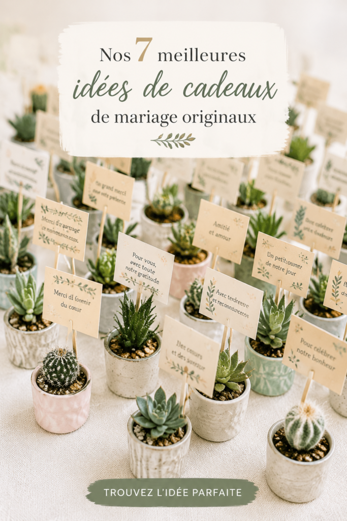 Décoration originale et idées de cadeaux de mariage inspirants