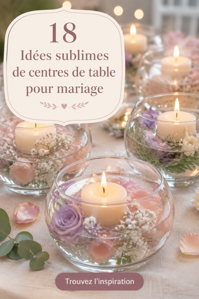 Centre de table de mariage floral et élégant avec des roses et des bougies.