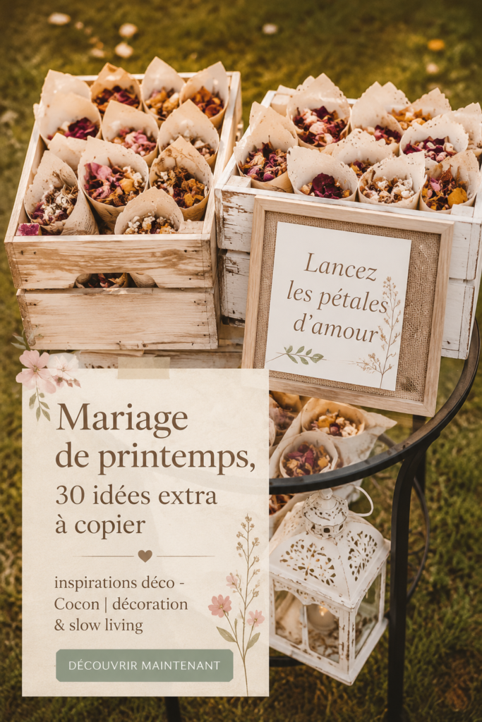 Décoration de mariage de printemps avec des fleurs colorées et une ambiance romantique.