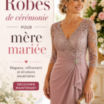 Une sélection de robes élégantes pour la mère de la mariée, exposées sur des cintres.