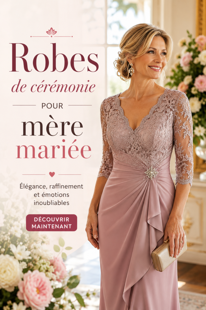 Une sélection de robes élégantes pour la mère de la mariée, exposées sur des cintres.