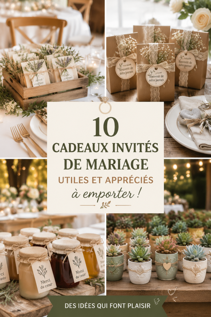 Souvenirs de mariage pratiques et adorables pour les invités