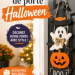 Suspension décorative de porte pour Halloween avec motifs effrayants