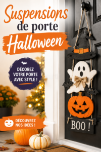 Suspension décorative de porte pour Halloween avec motifs effrayants