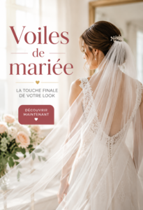 Photo d'une mariée portant une élégante voile de mariage