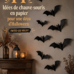 Bricolage de chauves-souris en papier pour Halloween, décorations créatives