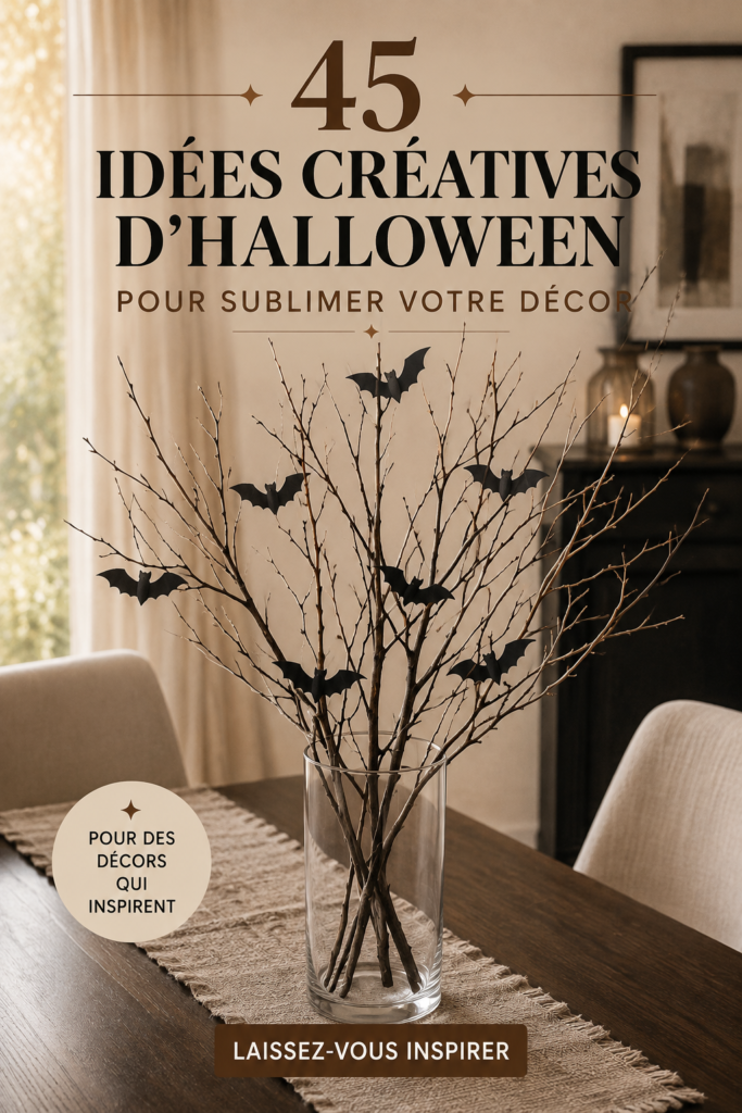 Un décorations d'Halloween créatives avec des citrouilles et des toiles d'araignée